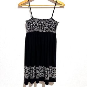 Morgan & Co. Jr. Sz 3/4 Spaghetti Strap Black Silver Glitter Lining Mini Dress